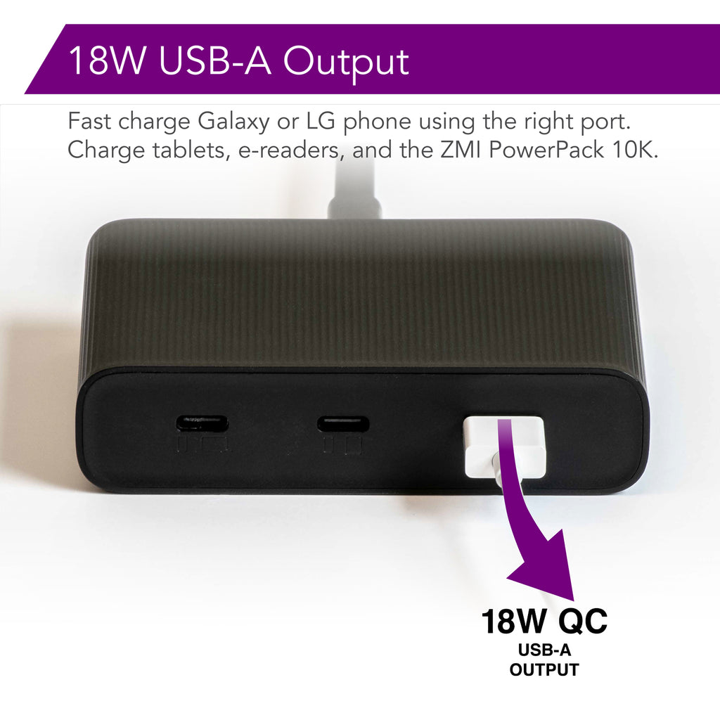 zPower Trio Desktop Charger with 2 USB-C Ports and 1 USB-A Port