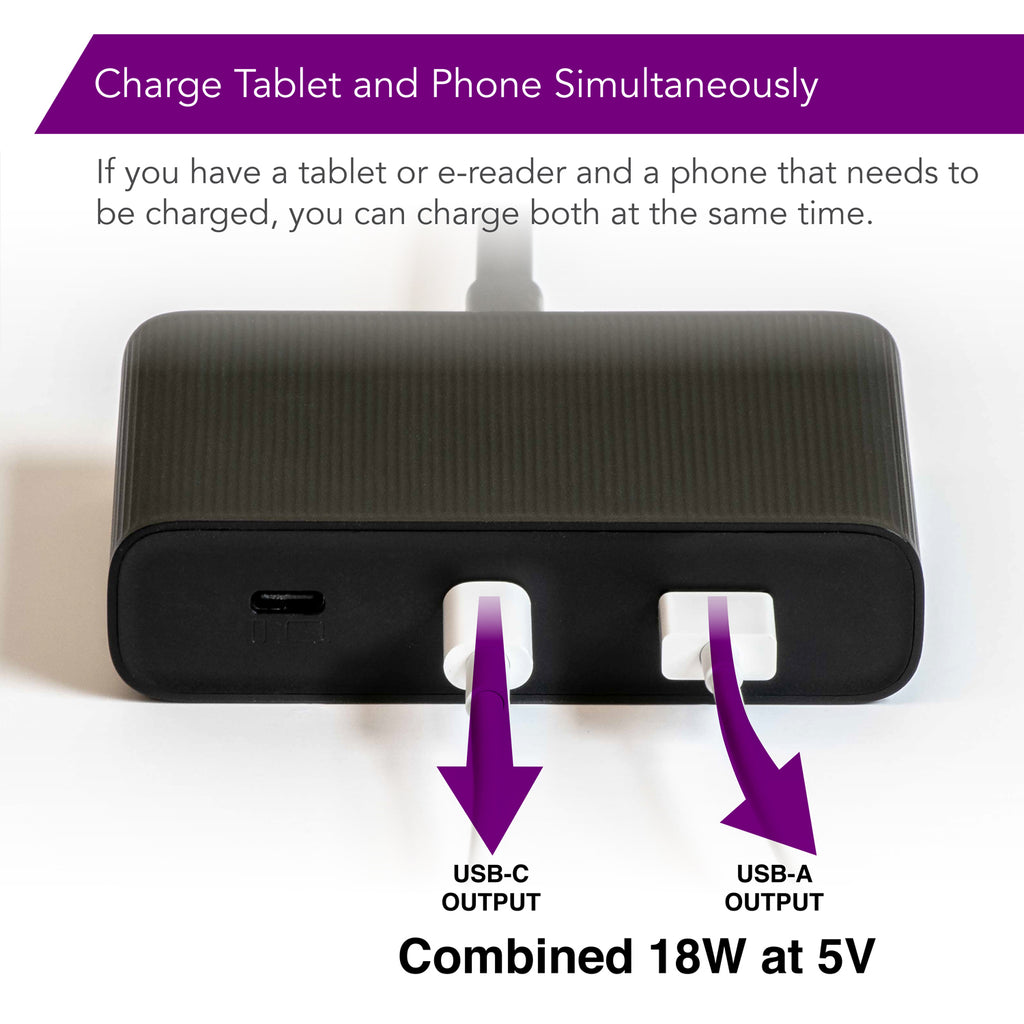 zPower Trio Desktop Charger with 2 USB-C Ports and 1 USB-A Port